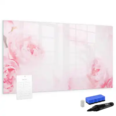 Tablă magnetică cu ștergere uscată cu model de flori înflorite