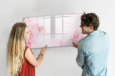 Tablă magnetică cu ștergere uscată cu model de flori înflorite