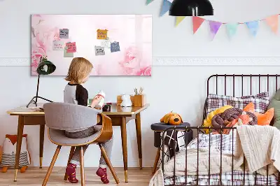 Tablă magnetică cu ștergere uscată cu model de flori înflorite