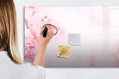 Tablă magnetică cu ștergere uscată cu model de flori înflorite