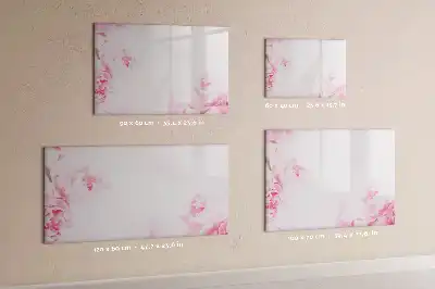 Tablă magnetică cu ștergere uscată cu model de flori înflorite