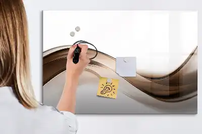 Tablă magnetică cu ștergere uscată model Linie de abstracție