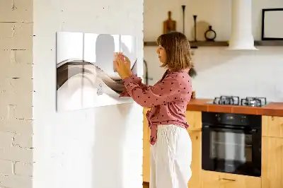 Tablă magnetică cu ștergere uscată model Linie de abstracție