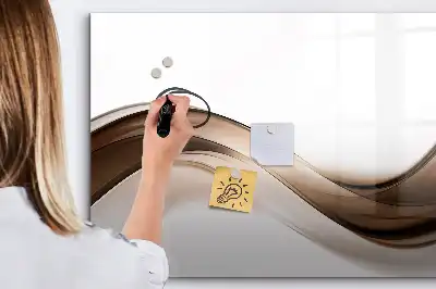 Tablă magnetică cu ștergere uscată model Linie de abstracție
