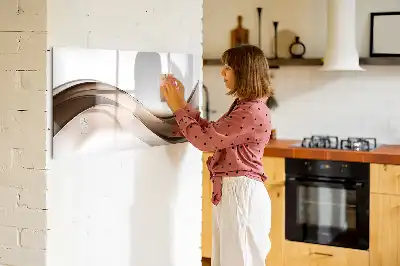 Tablă magnetică cu ștergere uscată model Linie de abstracție