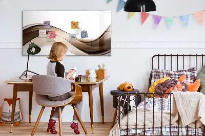 Tablă magnetică cu ștergere uscată model Linie de abstracție