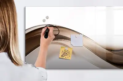 Tablă magnetică cu ștergere uscată model Linie de abstracție