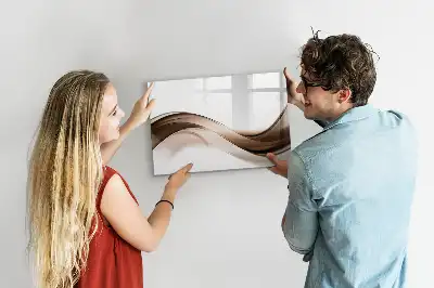 Tablă magnetică cu ștergere uscată model Linie de abstracție
