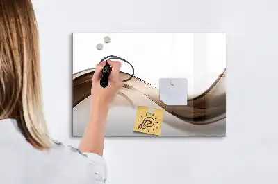 Tablă magnetică cu ștergere uscată model Linie de abstracție