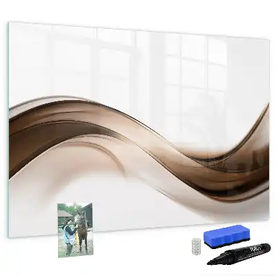 Tablă magnetică cu ștergere uscată model Linie de abstracție