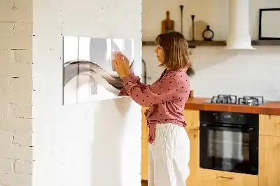 Tablă magnetică cu ștergere uscată model Linie de abstracție