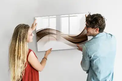 Tablă magnetică cu ștergere uscată model Linie de abstracție