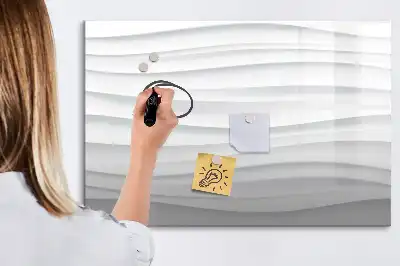 Tablă magnetică cu ștergere uscată cu textură în valuri