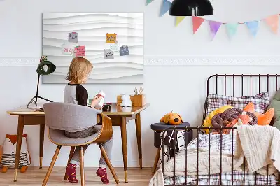 Tablă magnetică cu ștergere uscată cu textură în valuri