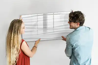Tablă magnetică cu ștergere uscată cu textură în valuri