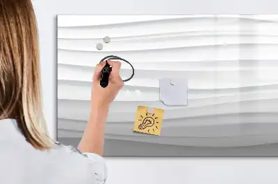 Tablă magnetică cu ștergere uscată cu textură în valuri