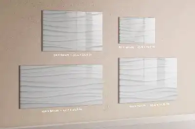 Tablă magnetică cu ștergere uscată cu textură în valuri