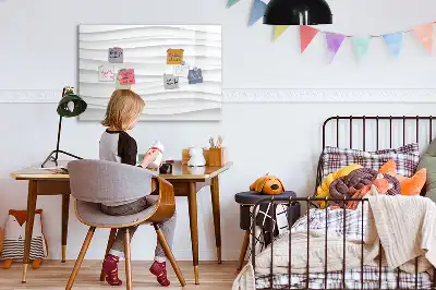 Tablă magnetică cu ștergere uscată cu textură în valuri