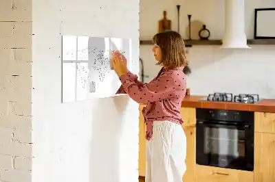 Tablă magnetică cu ștergere uscată cu hartă a lumii tip contur