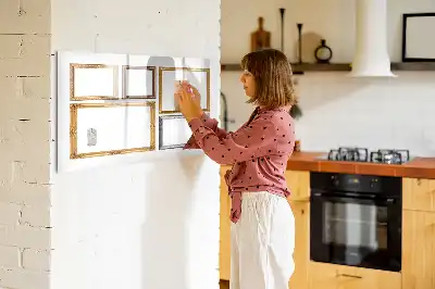 Tablă magnetică cu ștergere uscată cu ramă aurie