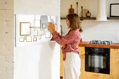 Tablă magnetică cu ștergere uscată cu rame de lemn