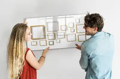 Tablă magnetică cu ștergere uscată cu rame de lemn