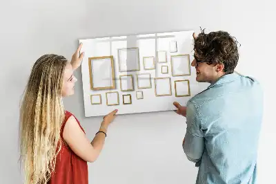 Tablă magnetică cu ștergere uscată cu rame de lemn