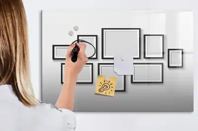 Tablă magnetică pentru scriere și ștergere uscată cu ramă neagră