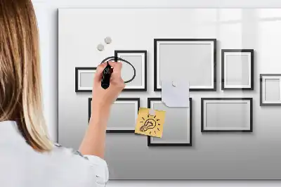 Tablă magnetică pentru scriere și ștergere uscată cu ramă neagră