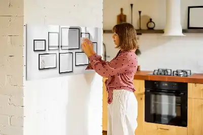 Tablă magnetică pentru scriere și ștergere uscată cu ramă neagră