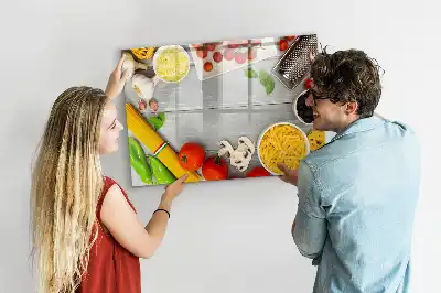 Tablă magnetică cu ștergere uscată pentru ingrediente