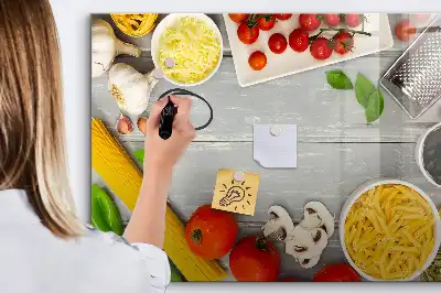Tablă magnetică cu ștergere uscată pentru ingrediente