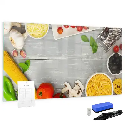 Tablă magnetică cu ștergere uscată pentru ingrediente