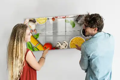 Tablă magnetică cu ștergere uscată pentru ingrediente