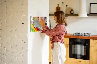 Tablă magnetică cu ștergere uscată pentru ingrediente