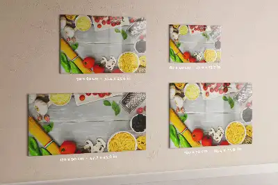 Tablă magnetică cu ștergere uscată pentru ingrediente