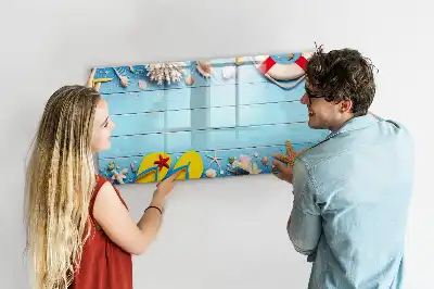 Tablă magnetică cu ștergere uscată pentru accesorii de plajă