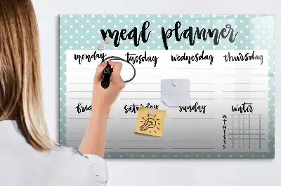Planificator de mese tablă magnetică cu ștergere uscată