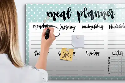 Planificator de mese tablă magnetică cu ștergere uscată