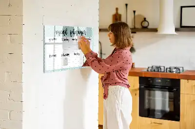 Planificator de mese tablă magnetică cu ștergere uscată