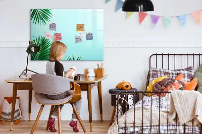 Tablă magnetică cu ștergere uscată cu model frunze de palmier
