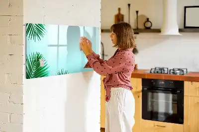 Tablă magnetică cu ștergere uscată cu model frunze de palmier
