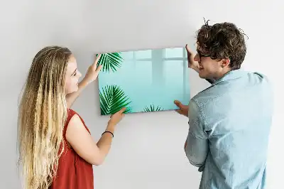 Tablă magnetică cu ștergere uscată cu model frunze de palmier