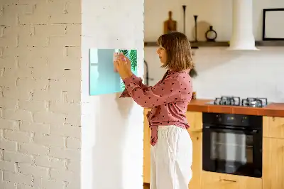 Tablă magnetică cu ștergere uscată cu design frunze exotice