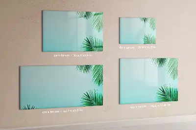 Tablă magnetică cu ștergere uscată cu design frunze exotice