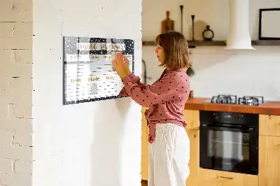 Tablă magnetică pentru planificarea meselor cu model cu stele și ștergere uscată