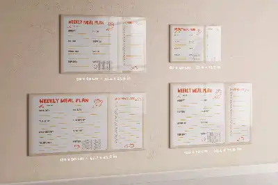 Tablă magnetică cu ștergere uscată planificator de mese în stil retro