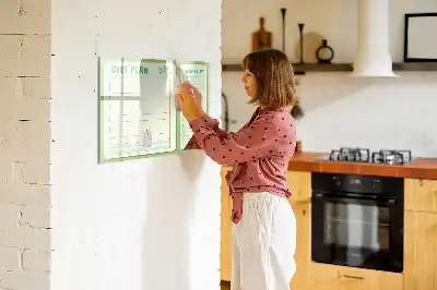 Tablă magnetică cu ștergere uscată pentru meniu săptămânal