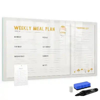 Tablă magnetică cu ștergere uscată pentru orare de mese