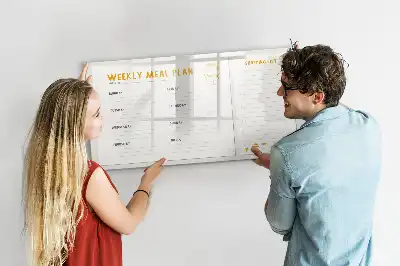 Tablă magnetică cu ștergere uscată pentru orare de mese